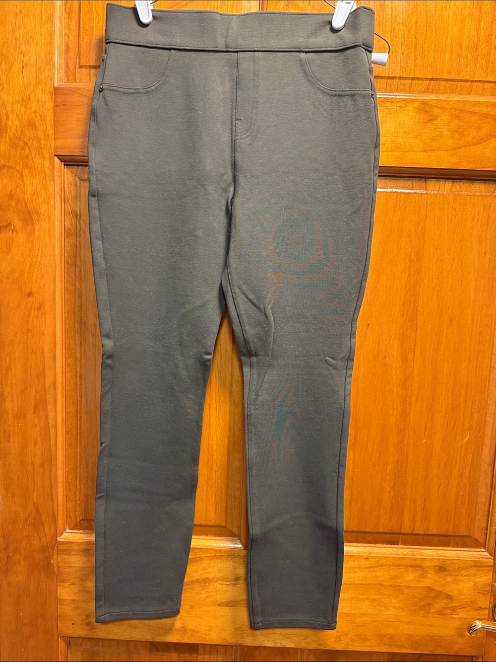 SPANX Olive Ponte Knit Slim Leggings